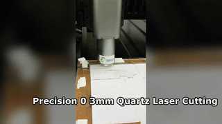 0,3 mm çift taraflı buzlu kuvars cam lazer kesim